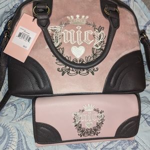 Juicy couture satchel with matching wallet